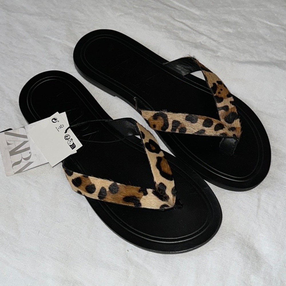 Zara Leopard Sandals, size EUR 35 / US 5